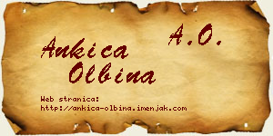 Ankica Olbina vizit kartica